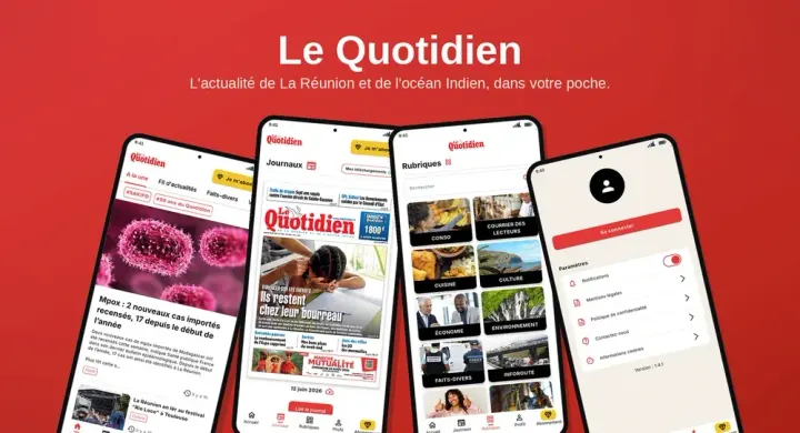 Application Le Quotidien — Application mobile officielle du grand journal d'actualité de La Réunion.